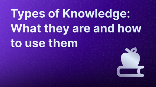 Types of knowledge illustration.