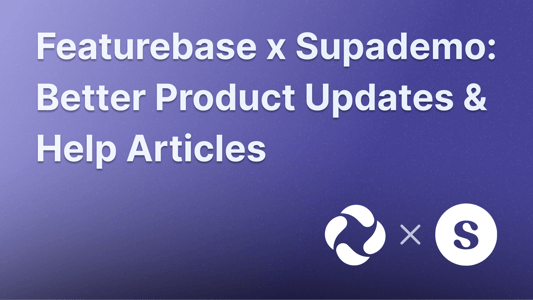 Featurebase x Supademo integration guide illustration.