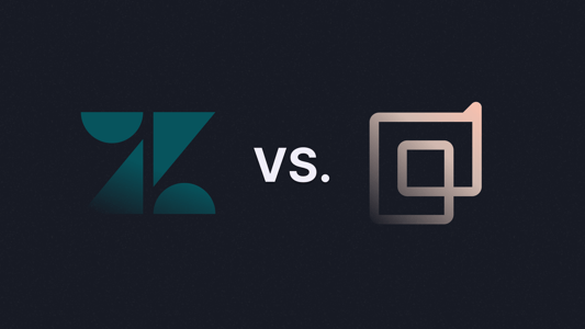 Zendesk vs gorgias cover illustration.