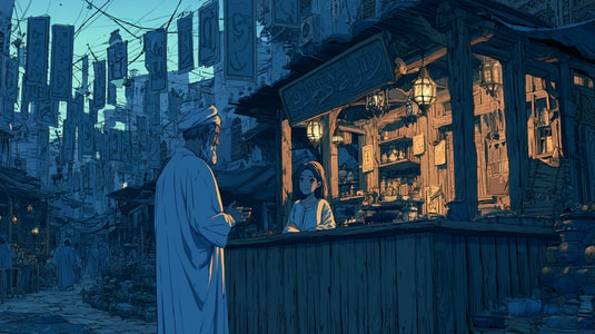 Anime-style support counter in a multilingual market, used as a feature image for a multilingual live chat guide for SaaS.
