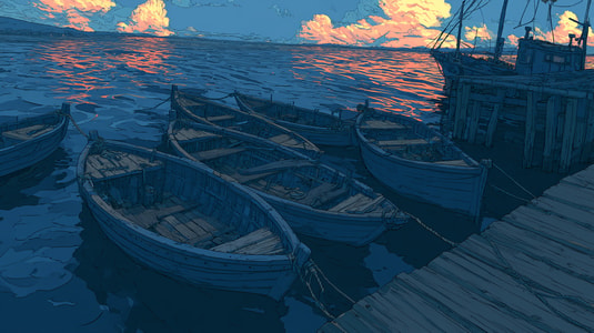 Several boats docked side by side at sunset, representing different Plain alternatives for B2B customer support.