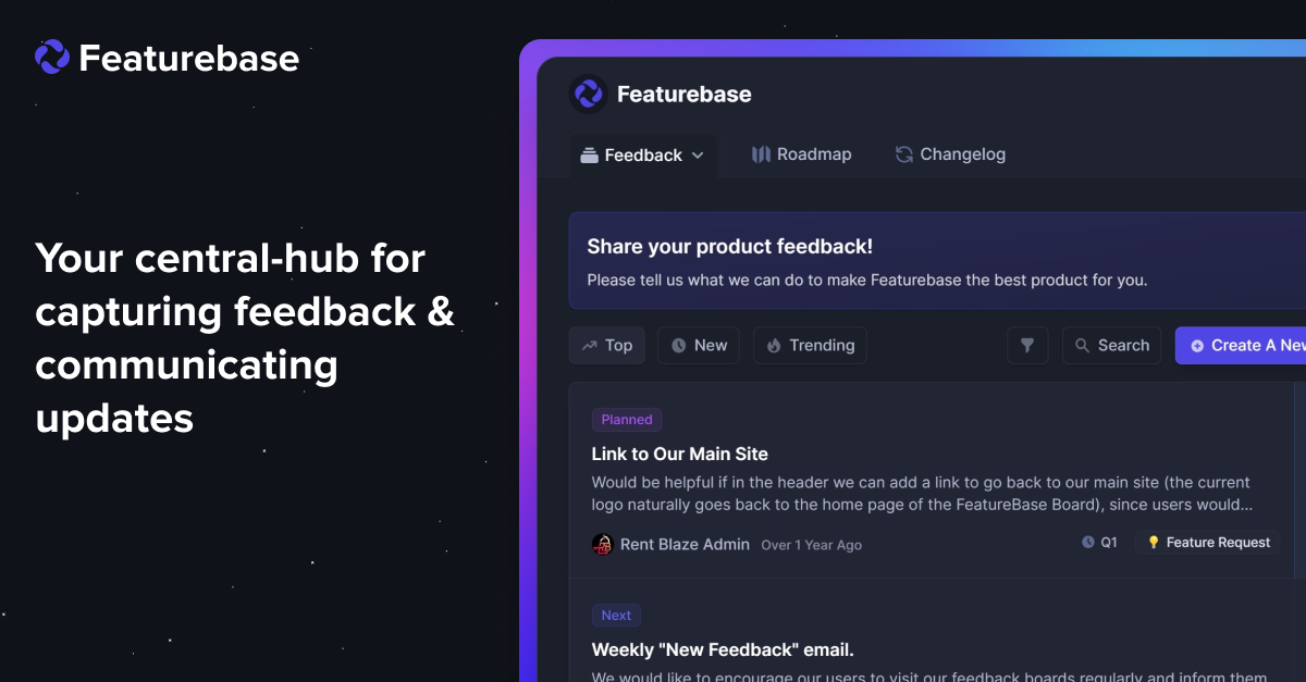 User Feedback Tool – Featurebase