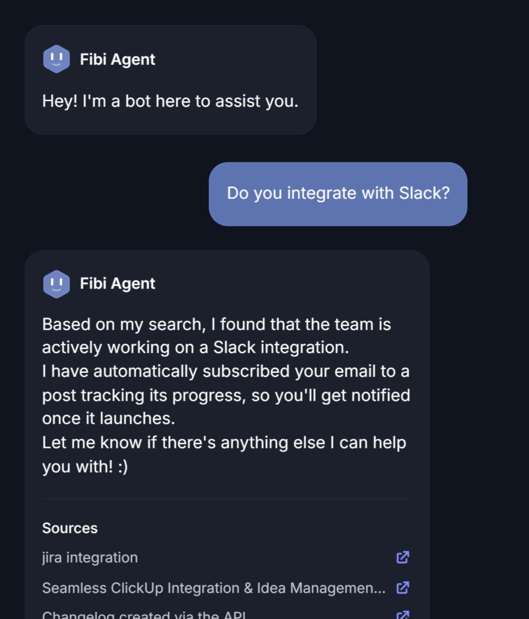 Featurebase Messenger AI feedback agent