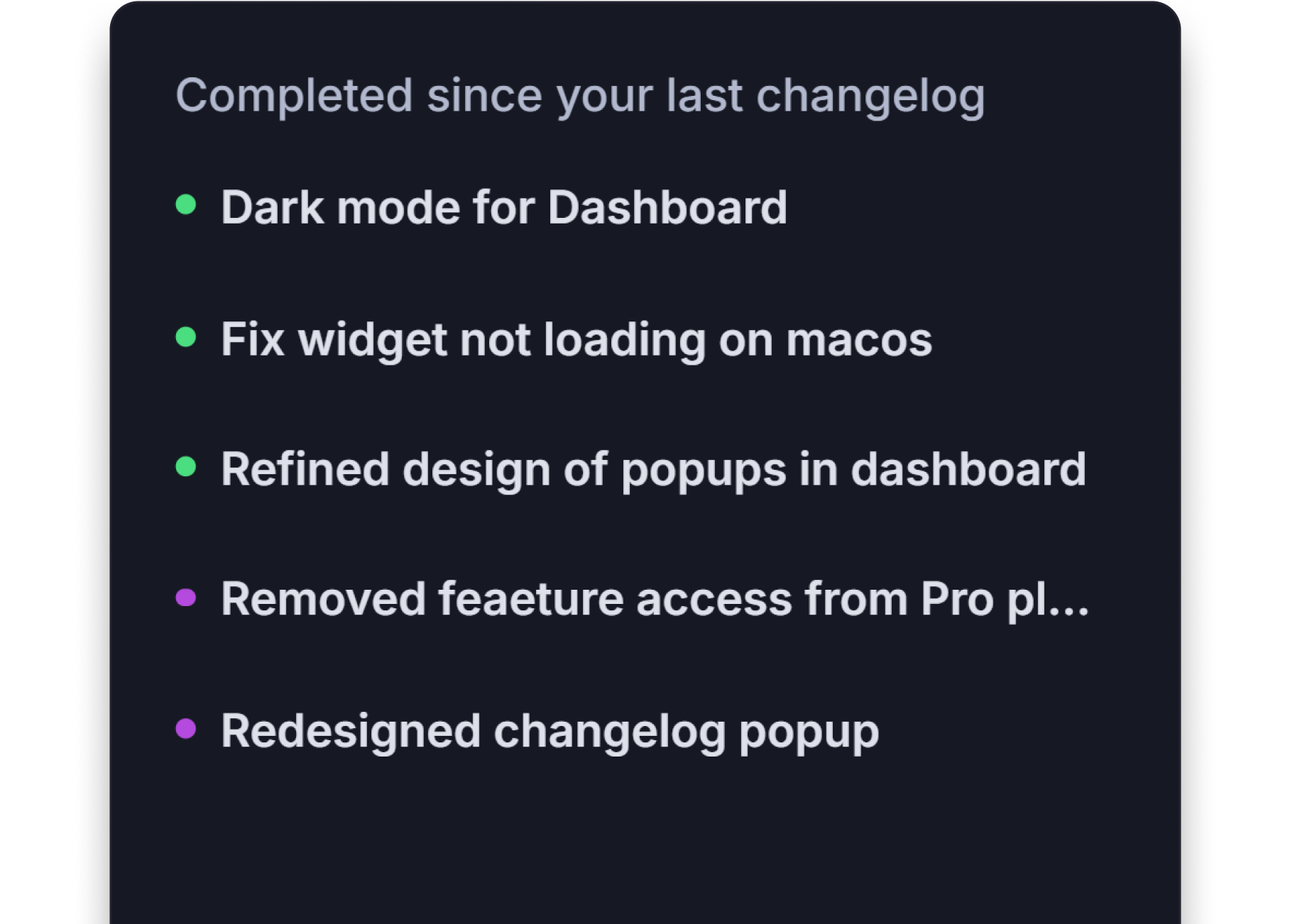 Link back to feedback