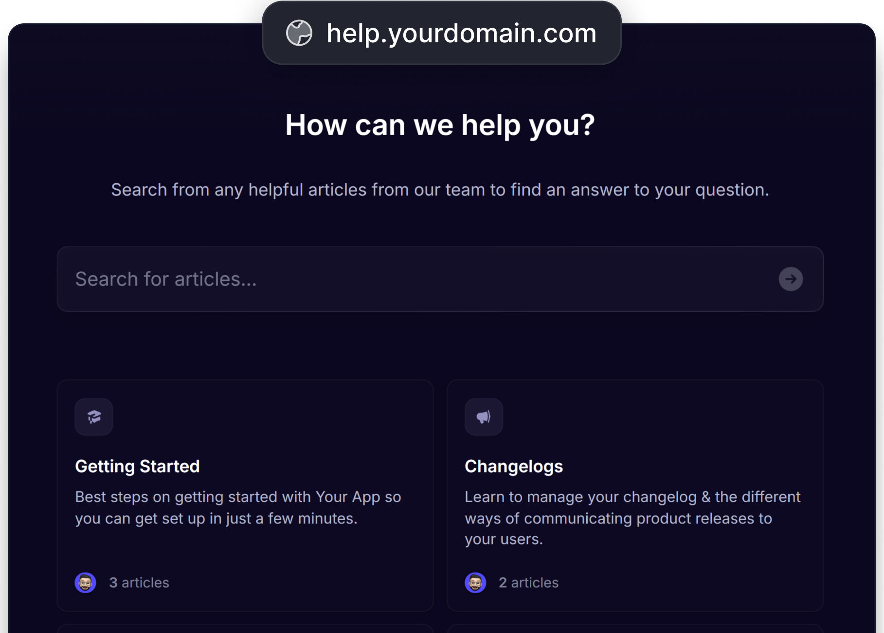 Custom domain & branding