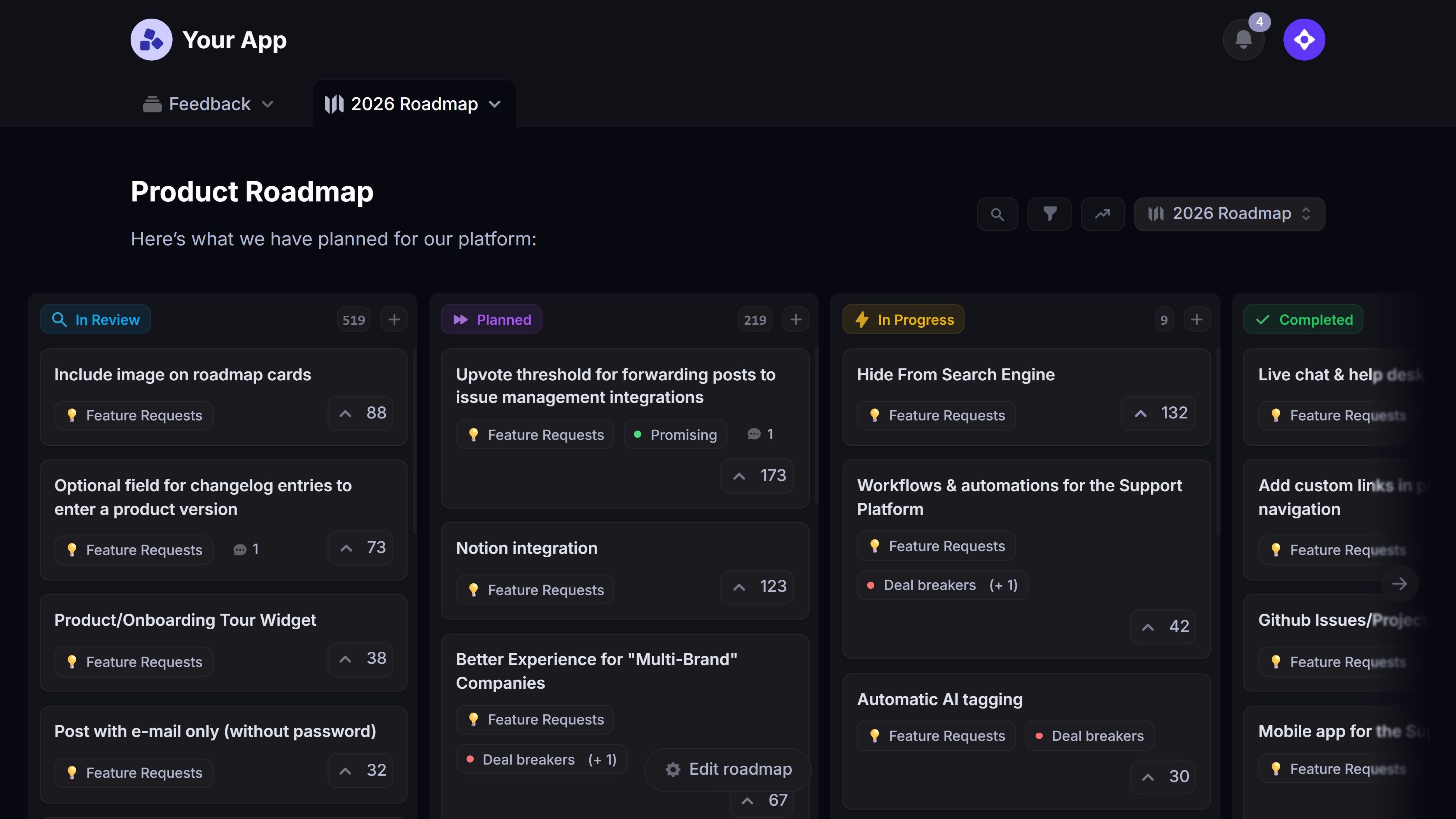 Collect feedback & votes